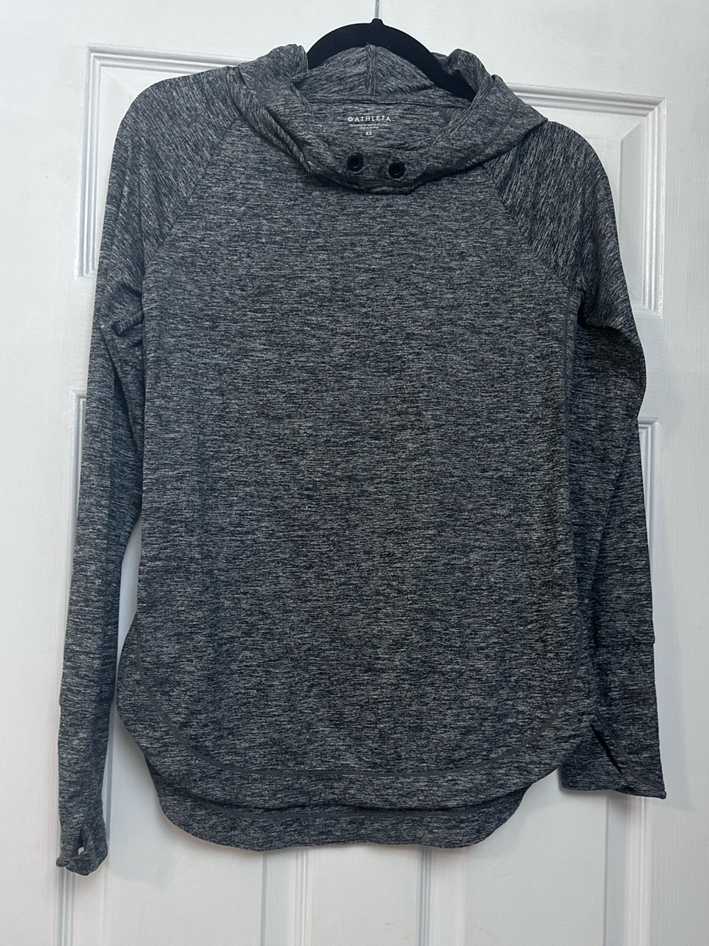 Athleta Pull Over Hoodie Size XS Heather Grey